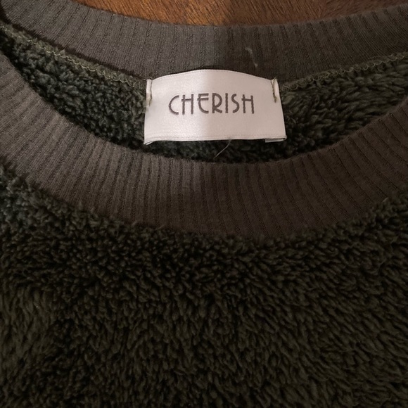 Ladies Size Large Cherish Pullover Green Thick Sweater With Pockets - Picture 12 of 16